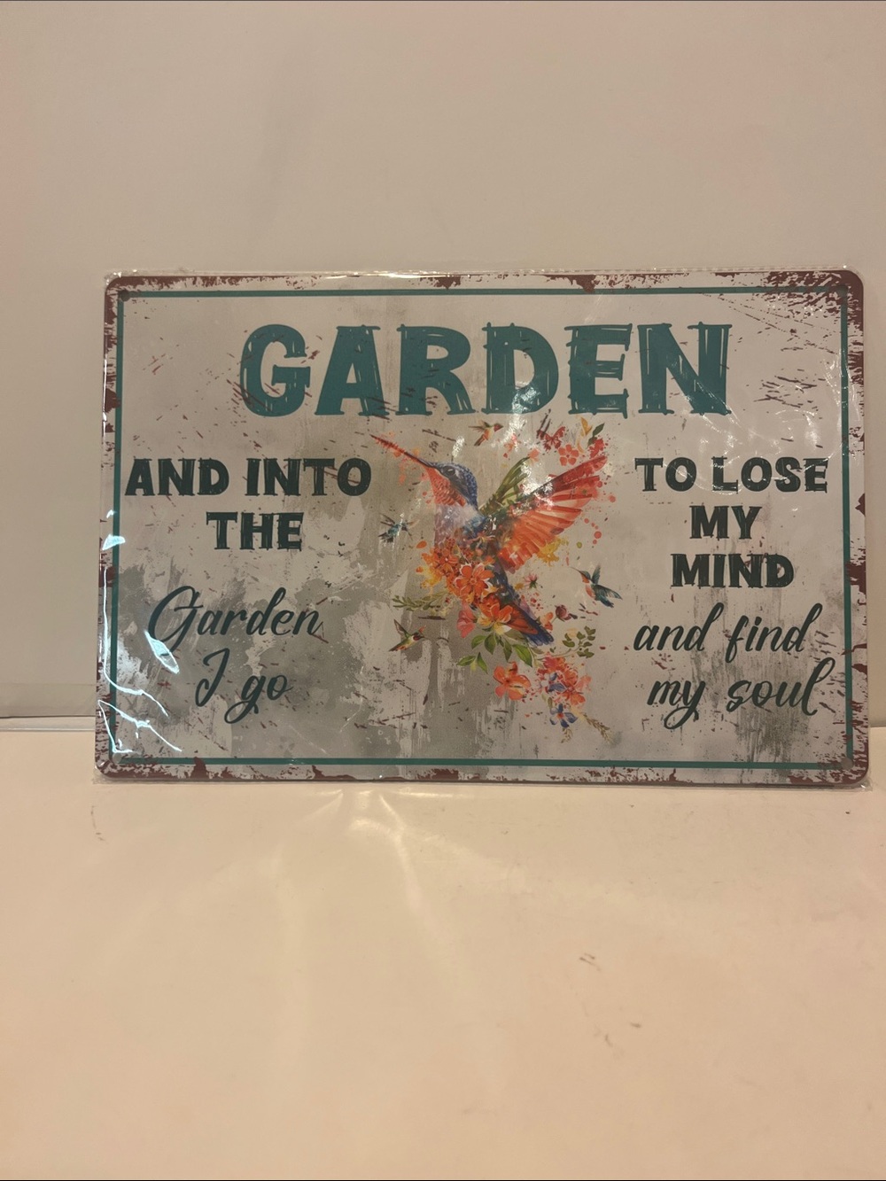 Garden inspiration metal sign